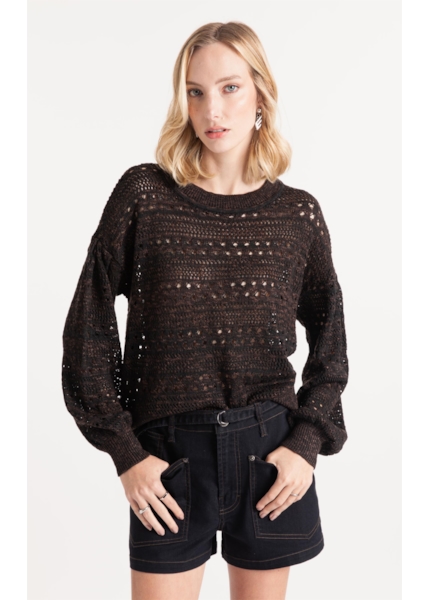 Flame T-Shirt Mix Stitches Ml Dark Brown