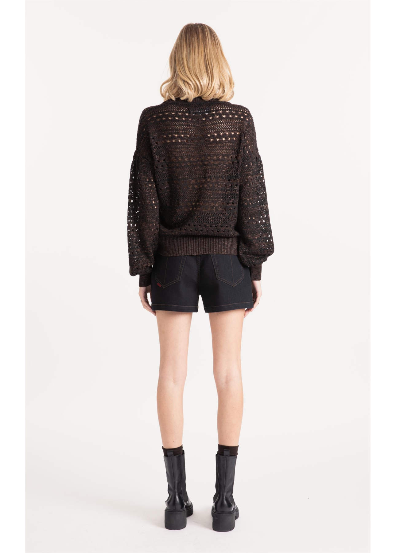 Flame T-Shirt Mix Stitches Ml Dark Brown