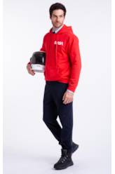 Fleece Nasa Worm Capuz Ml Vermelho