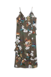 Flower Visco Ruffle Strap Midi Padrao 2