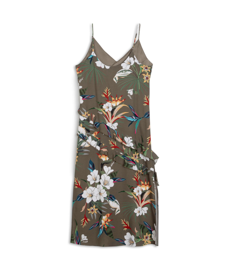 Flower Visco Ruffle Strap Midi Padrao 2