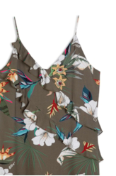 Flower Visco Ruffle Strap Midi Padrao 2