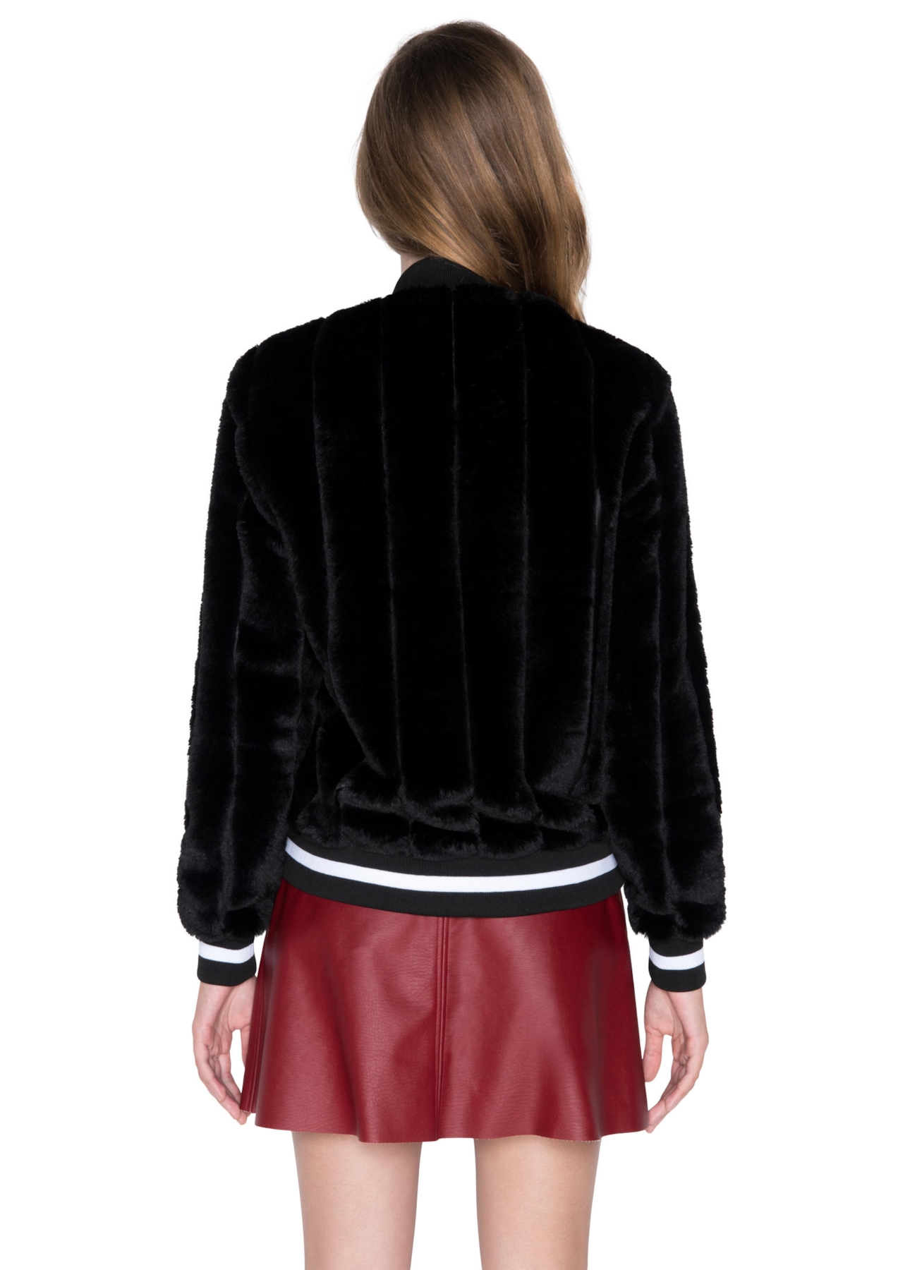 Fur Chinchila Bomber Preto