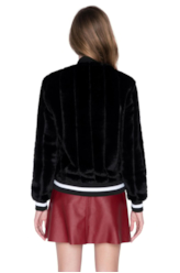 Fur Chinchila Bomber Preto