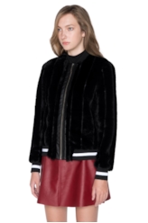 Fur Chinchila Bomber Preto