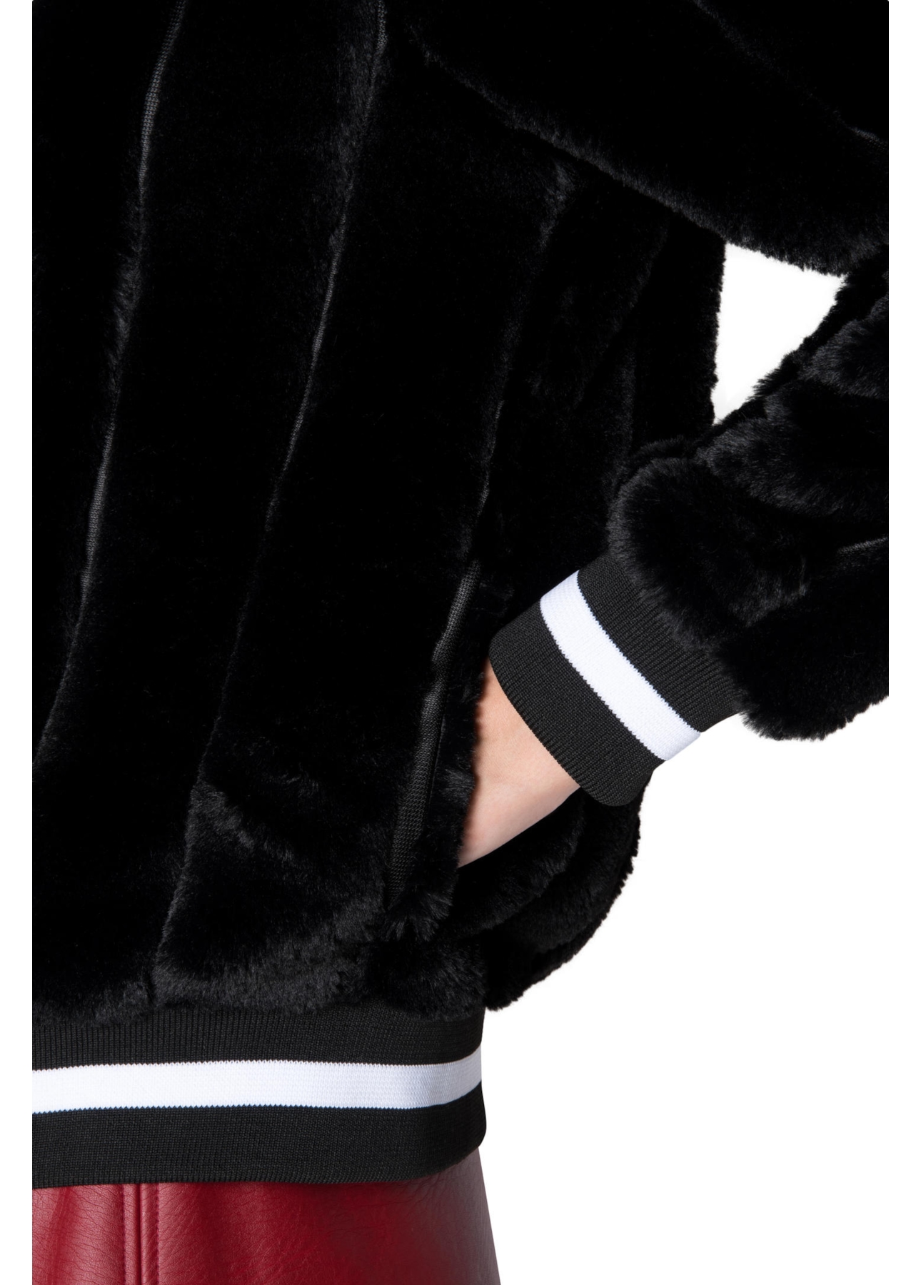 Fur Chinchila Bomber Preto