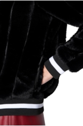 Fur Chinchila Bomber Preto