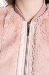 Fur Chinchila Bomber Rosê