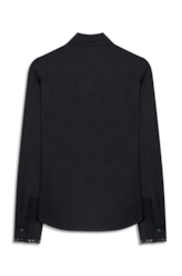 Galles Ruffled Shoulders Slim Preto