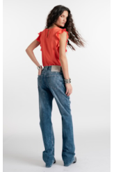 High Comfort Stretch (Low Rise Boot Cut) Claro Com Resina