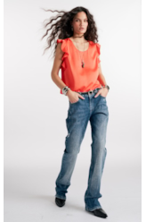 High Comfort Stretch (Low Rise Boot Cut) Claro Com Resina