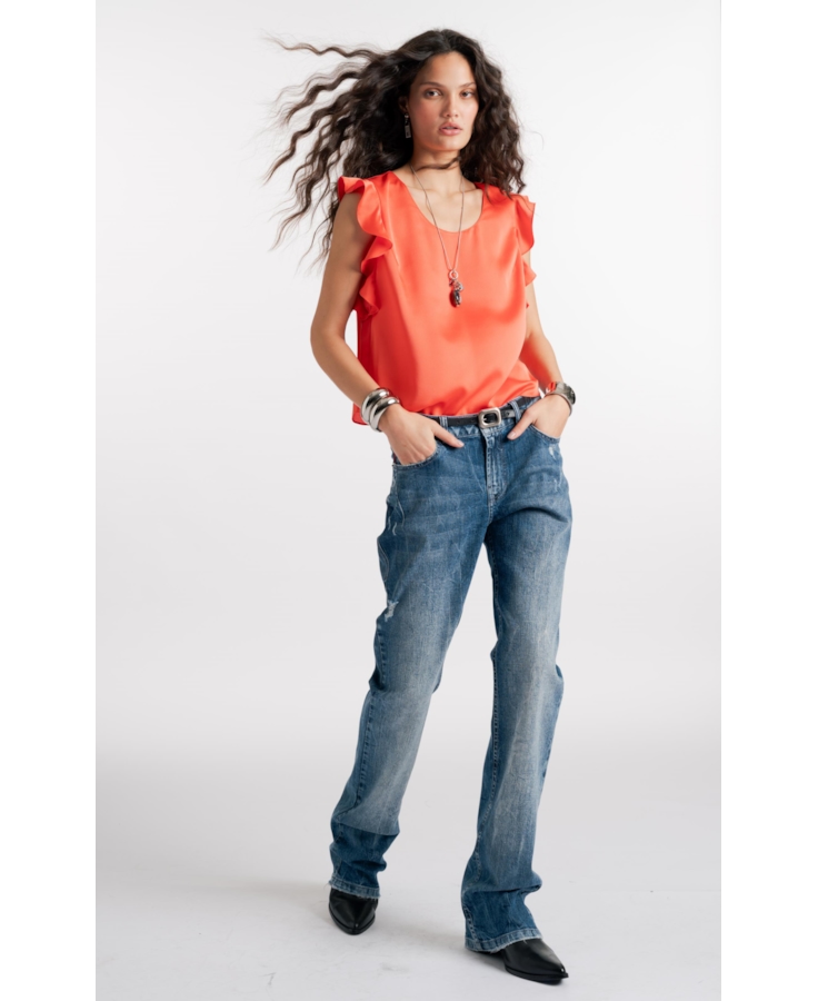 High Comfort Stretch (Low Rise Boot Cut) Claro Com Resina