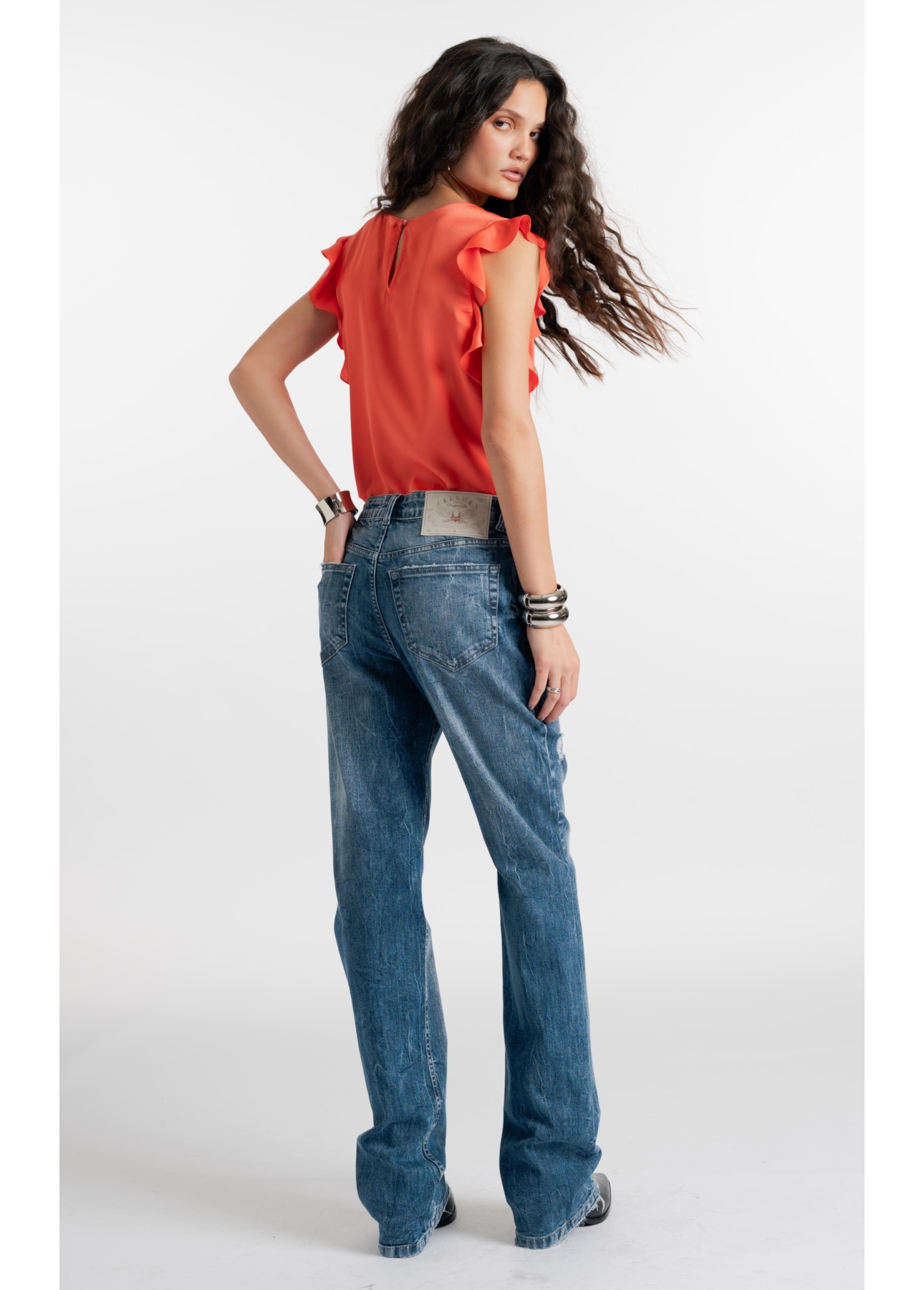 High Comfort Stretch (Low Rise Boot Cut) Claro Com Resina