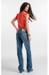 High Comfort Stretch (Low Rise Boot Cut) Claro Com Resina