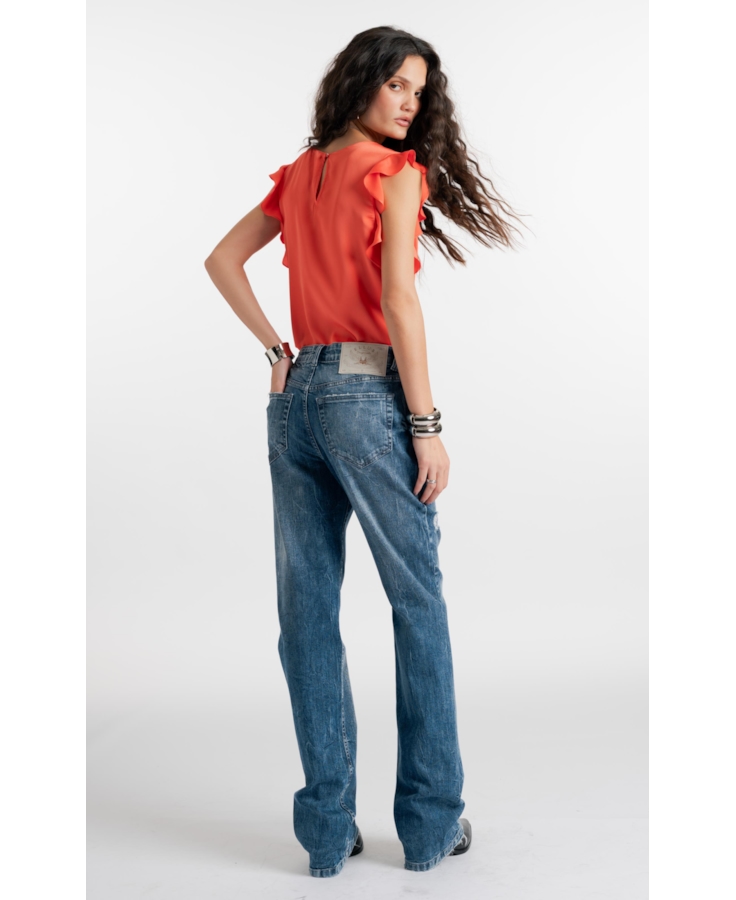 High Comfort Stretch (Low Rise Boot Cut) Claro Com Resina
