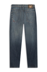 High Comfort Stretch (Skinny) 5 Pockets Escuro Com Matiz e Tie Dye