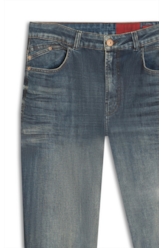 High Comfort Stretch (Skinny) 5 Pockets Escuro Com Matiz e Tie Dye