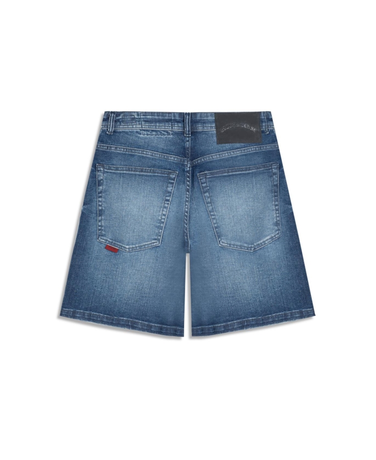 Indigo Stretch  (Skate) 5 Pockets  Lav.Escuro C/ Pincelado