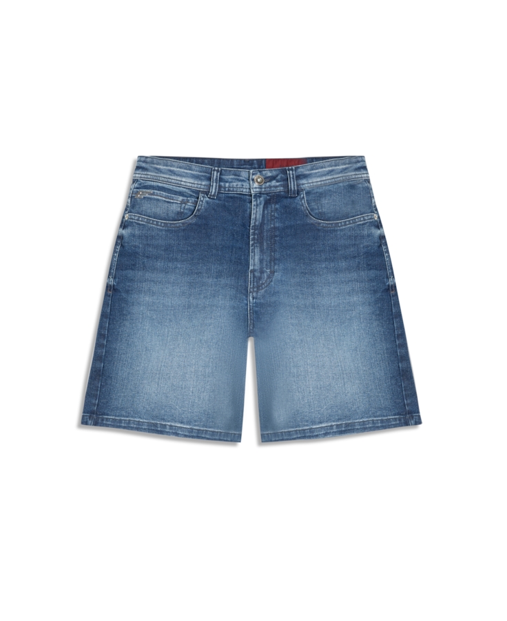 Indigo Stretch  (Skate) 5 Pockets  Lav.Escuro C/ Pincelado