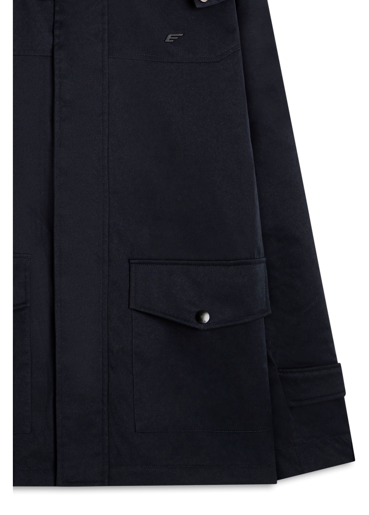 Jacket Nylon Twill W/ Hood Dark Navy