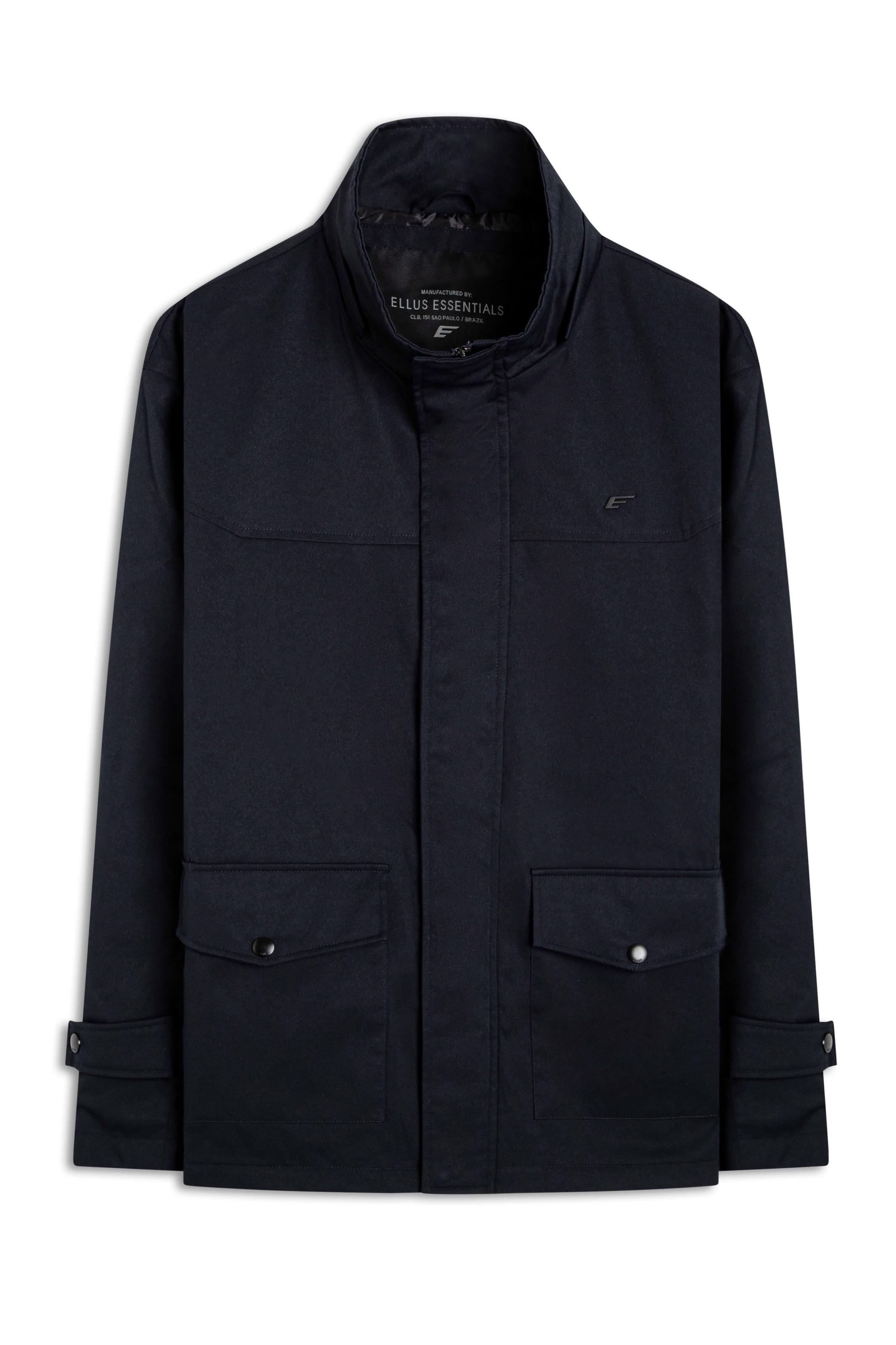 Jacket Nylon Twill W/ Hood Dark Navy