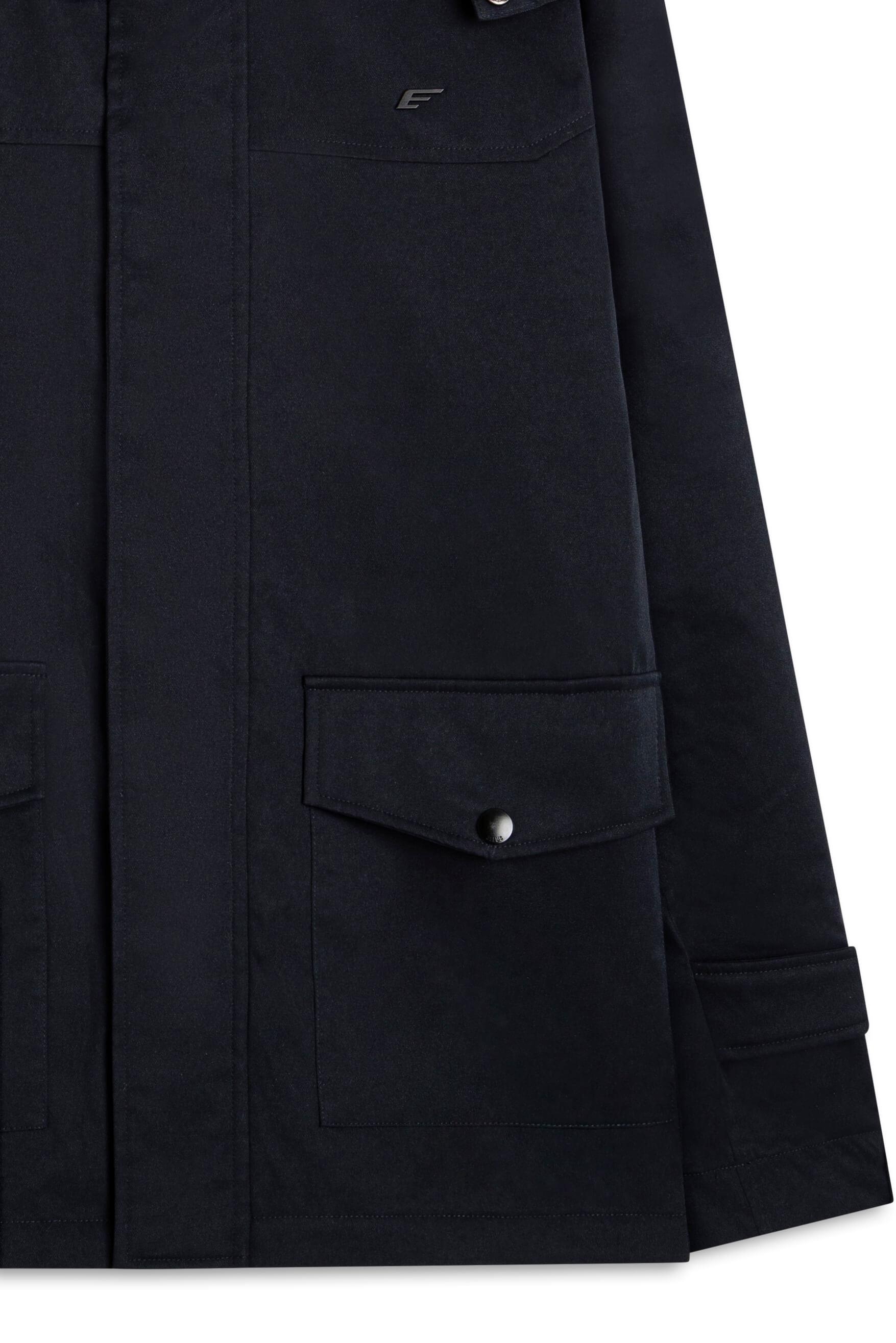 Jacket Nylon Twill W/ Hood Dark Navy