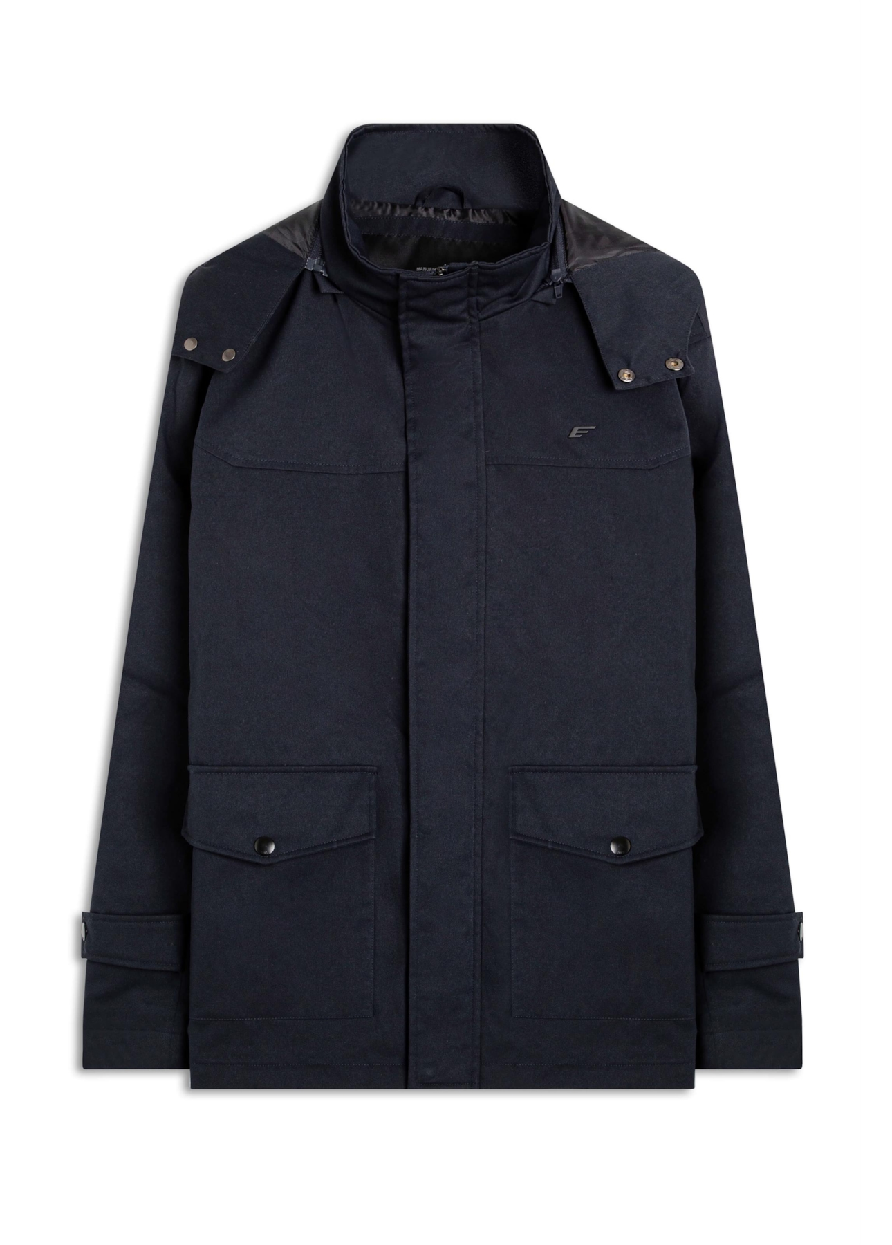 Jacket Nylon Twill W/ Hood Dark Navy