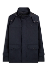 Jacket Nylon Twill W/ Hood Dark Navy