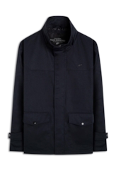 Jacket Nylon Twill W/ Hood Dark Navy
