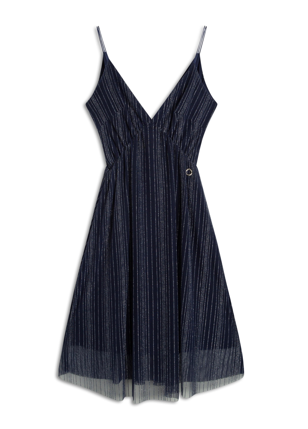 Jaguar Plisse One Shoulder Dress Dark Navy