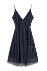 Jaguar Plisse One Shoulder Dress Dark Navy