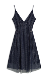 Jaguar Plisse One Shoulder Dress Dark Navy