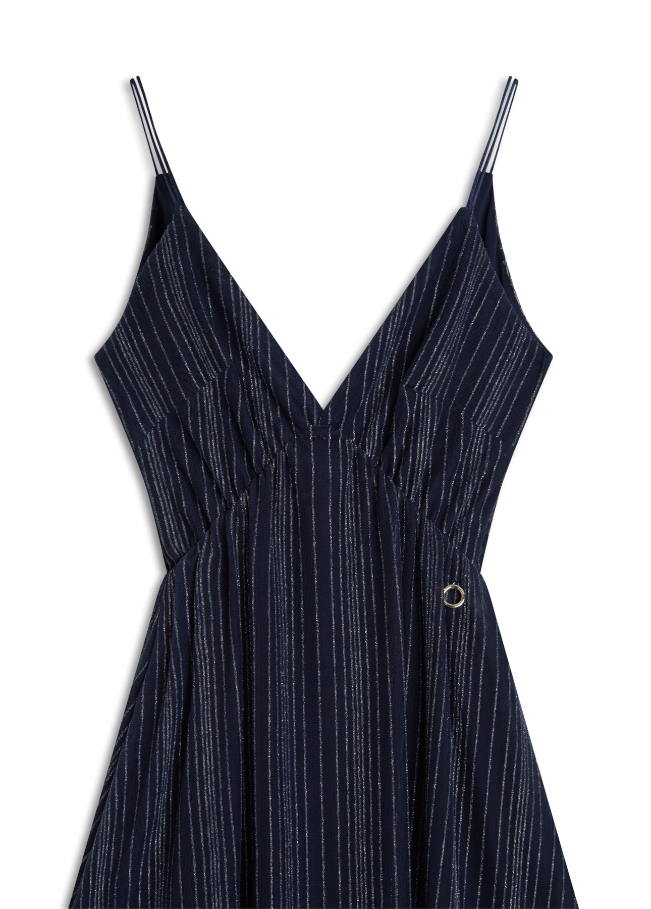 Jaguar Plisse One Shoulder Dress Dark Navy