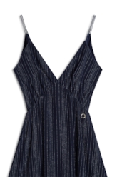 Jaguar Plisse One Shoulder Dress Dark Navy
