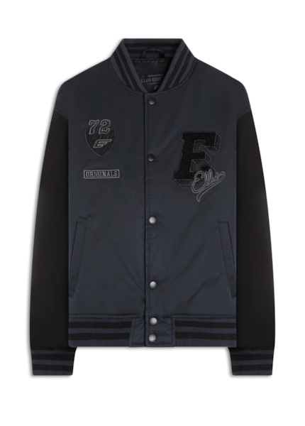 Jaqueta Baseball Ny Patch Grafite