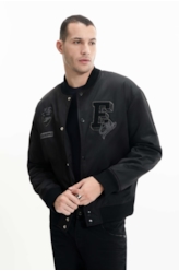 Jaqueta Baseball Patch Preto