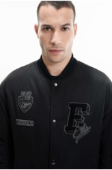 Jaqueta Baseball Patch Preto