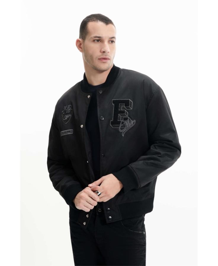 Jaqueta Baseball Patch Preto