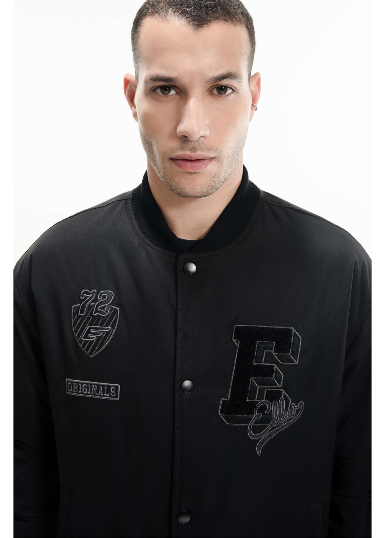 Jaqueta Baseball Patch Preto