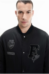 Jaqueta Baseball Patch Preto