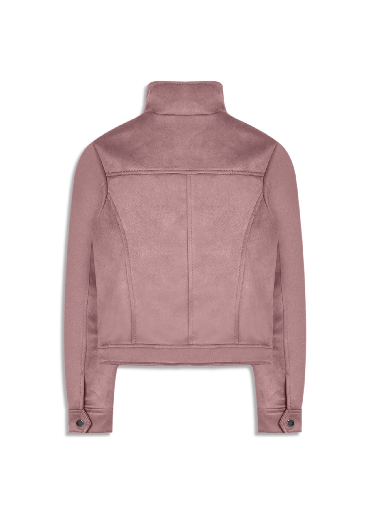 Jaqueta Biker Washed Suede Blush