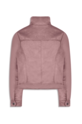 Jaqueta Biker Washed Suede Blush