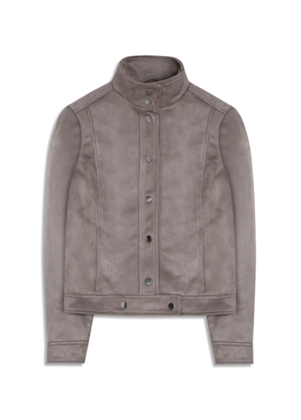 Jaqueta Biker Washed Suede Mouse