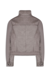 Jaqueta Biker Washed Suede Mouse