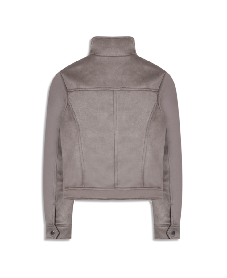 Jaqueta Biker Washed Suede Mouse
