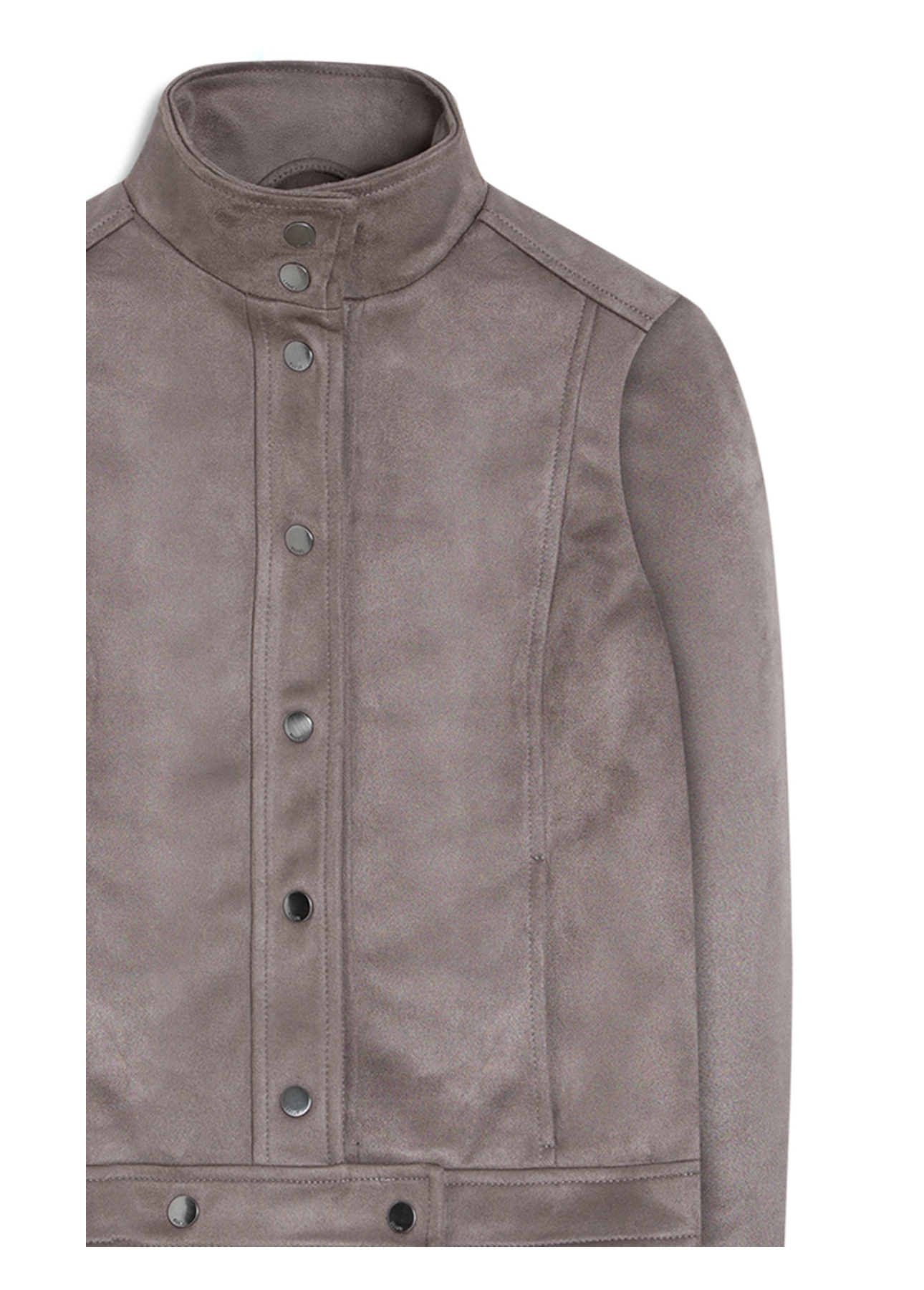 Jaqueta Biker Washed Suede Mouse