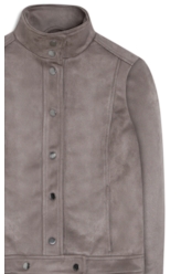 Jaqueta Biker Washed Suede Mouse