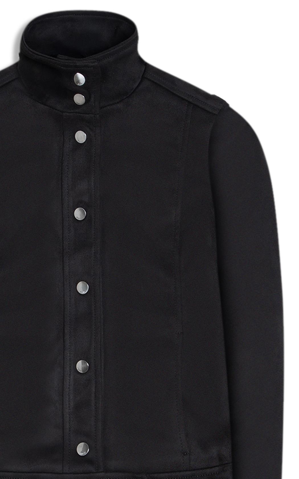 Jaqueta Biker Washed Suede Preto