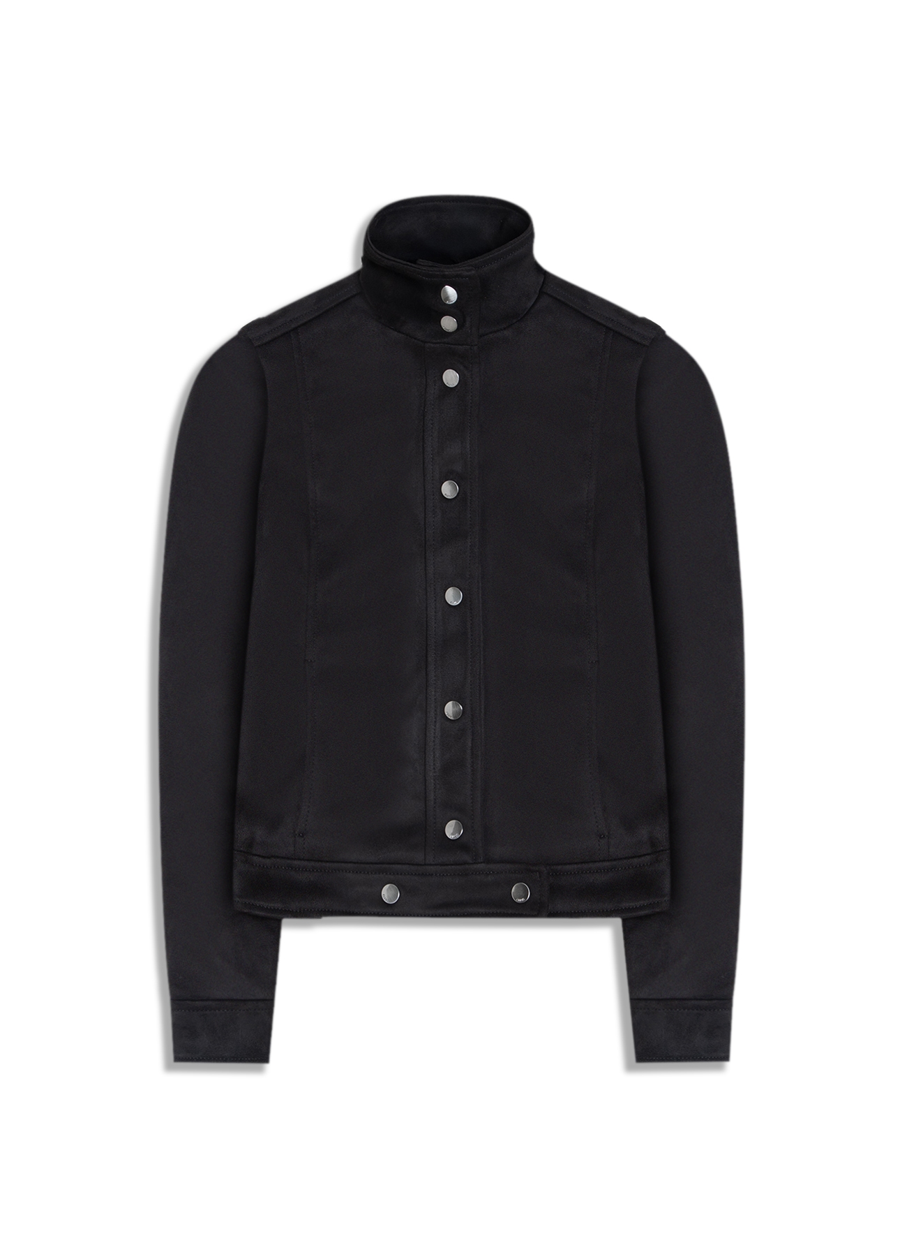 Jaqueta Biker Washed Suede Preto