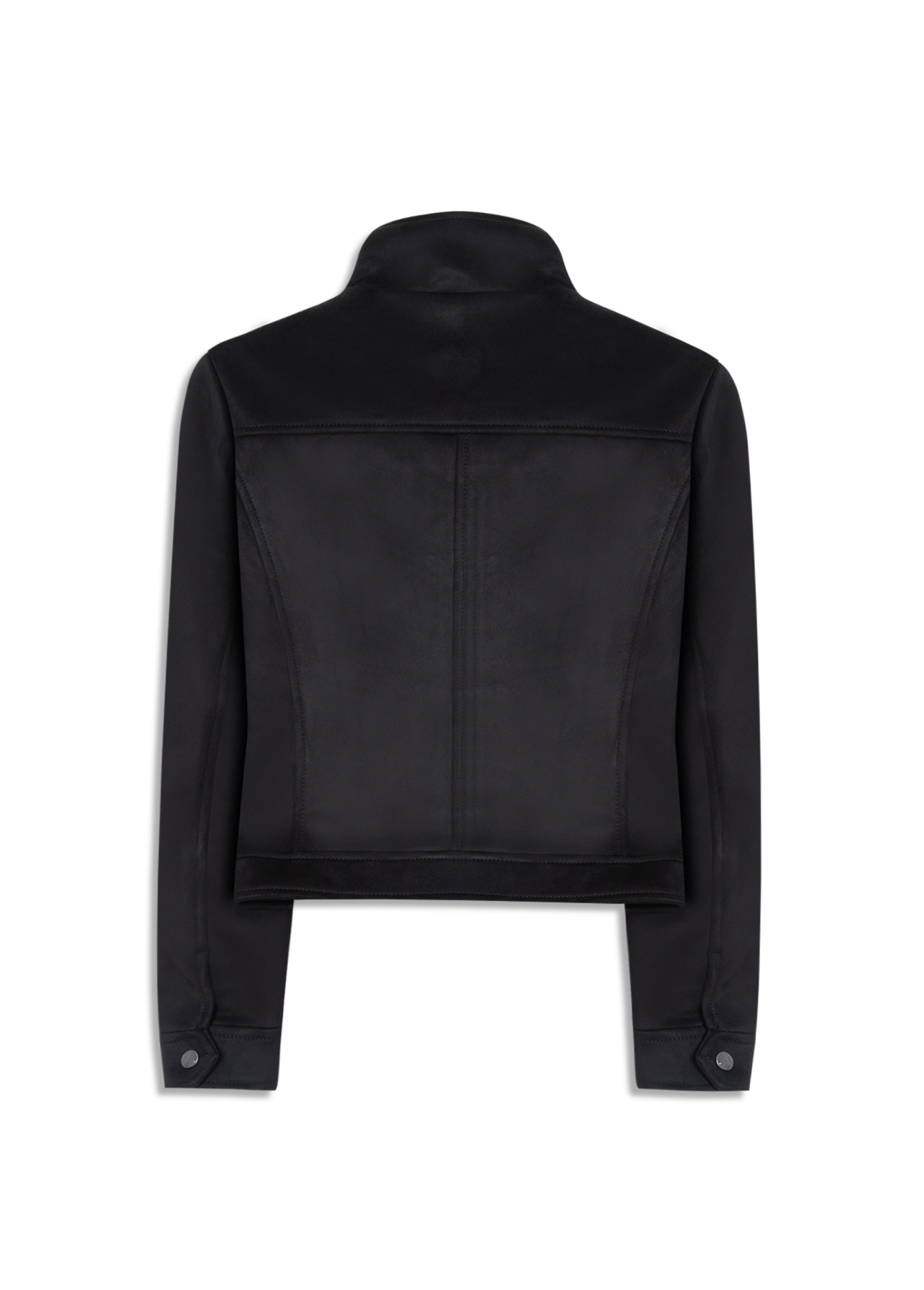 Jaqueta Biker Washed Suede Preto